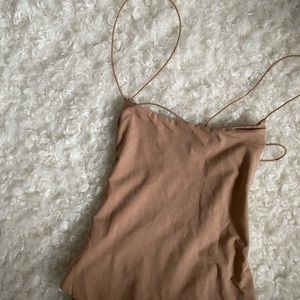 Topshop Lace Up Bodysuit 🤎